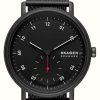 Men'S Skagen | Skagen Kuppel (44Mm) Black Dial / Black Steel Mesh Bracelet