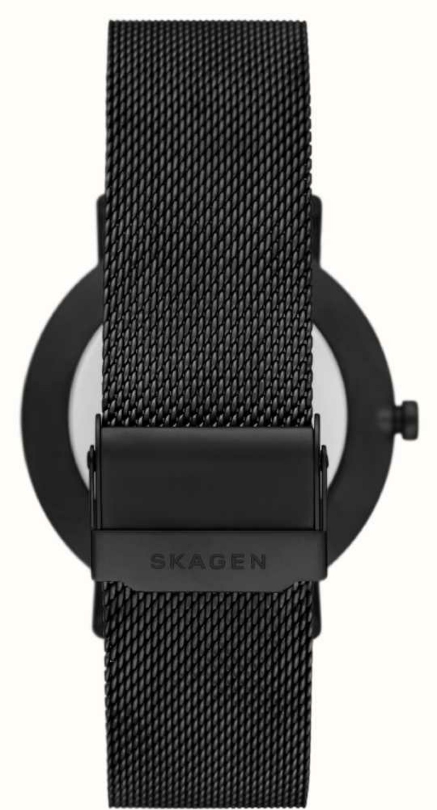 Men'S Skagen | Skagen Kuppel (44Mm) Black Dial / Black Steel Mesh Bracelet