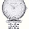 Women'S Swarovski | Swarovski Crystalline Wonder (35Mm) Silver Dial / Stainless Steel