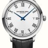 Men'S Raymond Weil | Raymond Weil Toccata Classic Quartz (39Mm) White Lacquered Dial / Black Leather