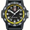 Men'S Luminox | Luminox Leatherback Sea Turtle Giant (44Mm) Black & Yellow Dial / Black Rubber