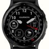 Men'S Garmin | Garmin Venu 3 (45Mm) Slate Stainless Steel Bezel / Black Leather Strap