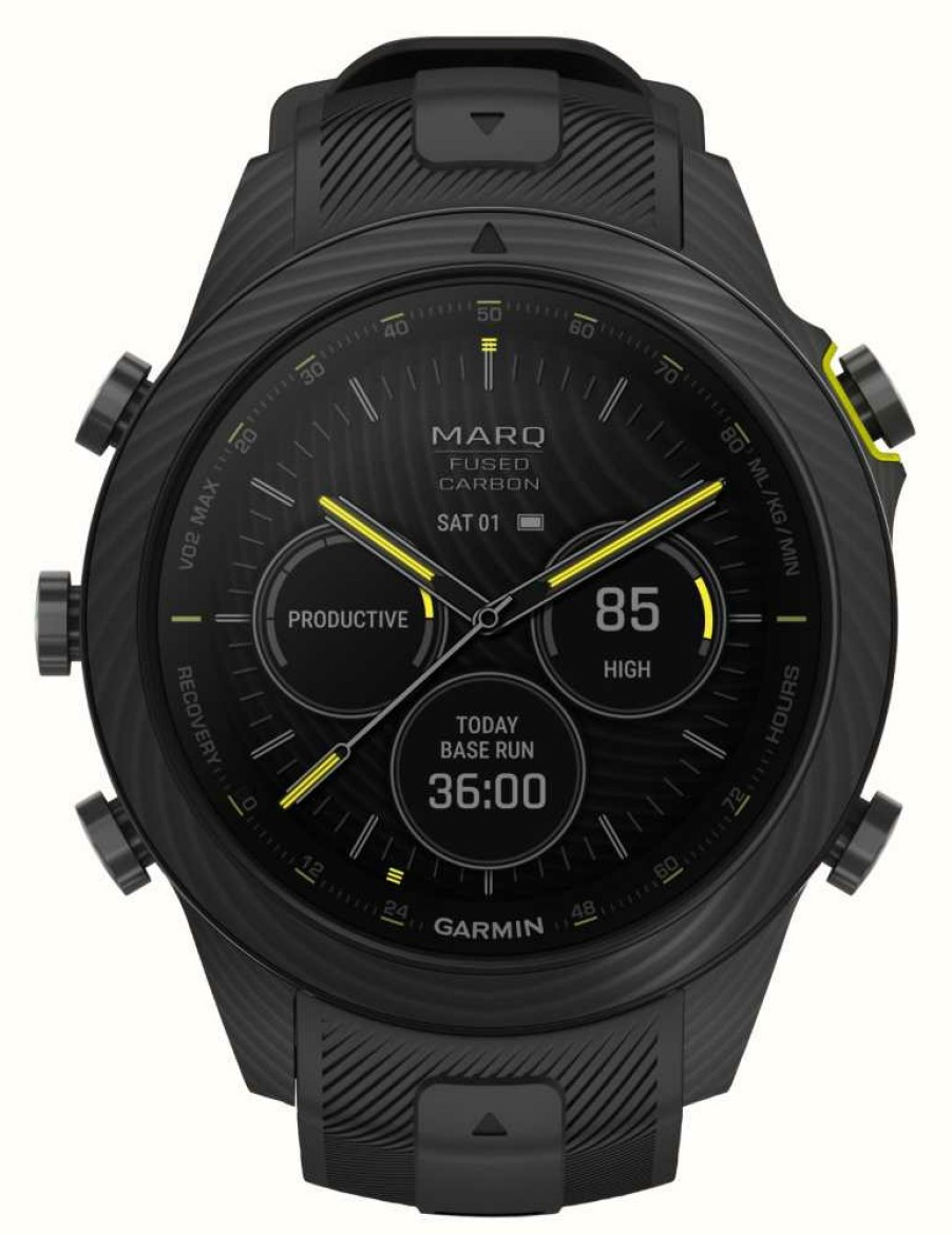 Men'S Garmin | Garmin Marq Athlete (Gen 2) Carbon Edition - Premium Tool Watch