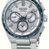 Men'S Seiko | Seiko Astron 'Galactic Blue' Gps Solar 5X Dual-Time Limited Editio