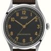 Men'S Tissot | Tissot Heritage 1938 Automatic Cosc (39Mm) Anthracite Dial / Brown Leather