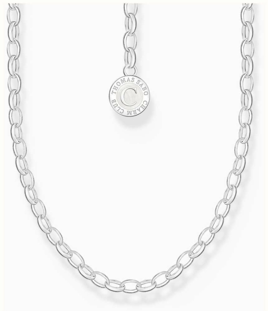 Jewelry Thomas Sabo Jewellery | Thomas Sabo Ladies Silver Charm Necklace Charmista Coin