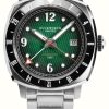 Jewelry Duckworth Prestex | Duckworth Prestex Rivington Gmt (42Mm) Green Fume Waffle Dial / Stainless Steel