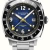 Men'S Duckworth Prestex | Duckworth Prestex Rivington Gmt (42Mm) Blue Fume Waffle Dial / Stainless Steel