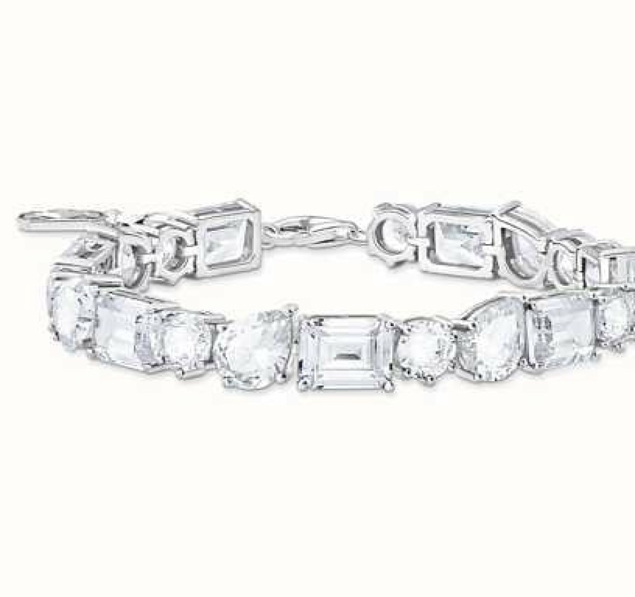 Jewelry Thomas Sabo Jewellery | Thomas Sabo Ladies White Zirconia Silver Tennis Bracelet