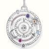 Jewelry Thomas Sabo Jewellery | Thomas Sabo Ladies Half Ball And Colourful Stone Silver Blackened Pendant