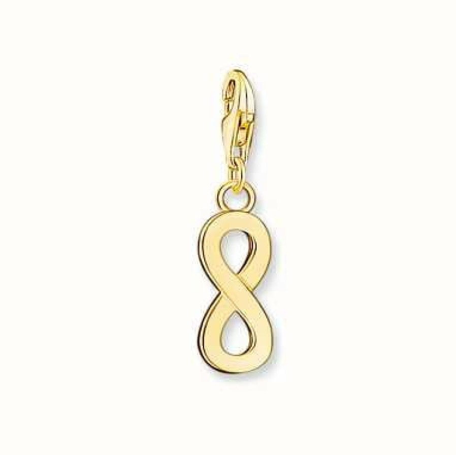 Jewelry Thomas Sabo Jewellery | Thomas Sabo Yellow Gold Plated Infinity Charm Pendant