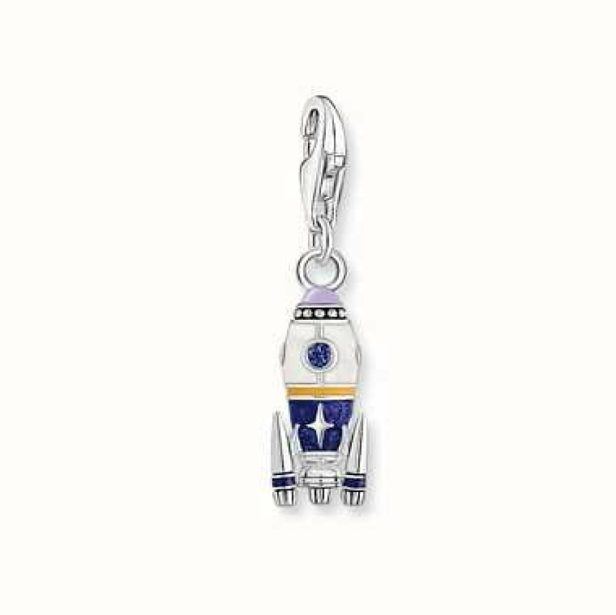 Jewelry Thomas Sabo Jewellery | Thomas Sabo Silver Colourful Stones Cold Enamel Rocket Charm