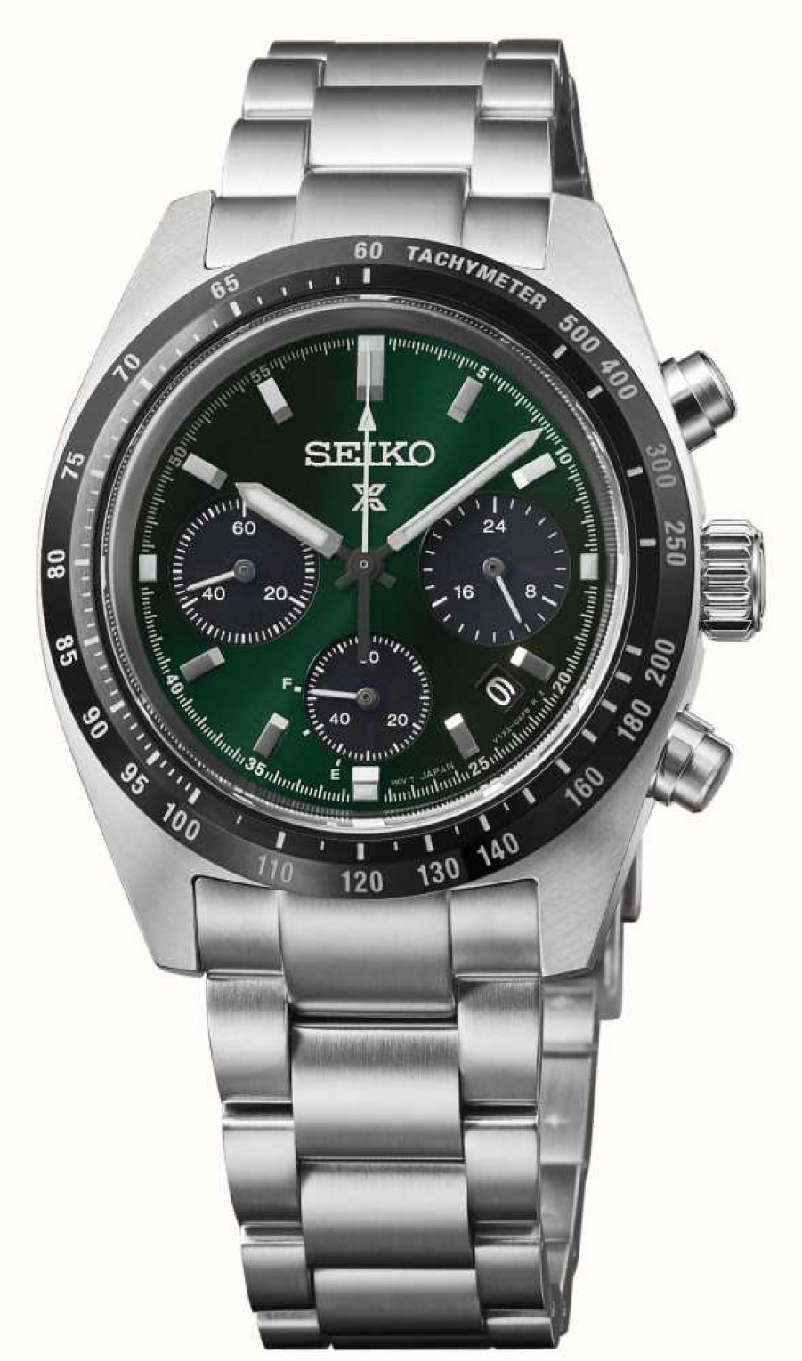 Men'S Seiko | Seiko Prospex 'Deep Green' Speedtimer Solar Chronograph (39Mm) Green Dial / Stainless Steel