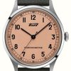 Men'S Tissot | Tissot Heritage 1938 Automatic Cosc (39Mm) Pink Dial / Grey Leather