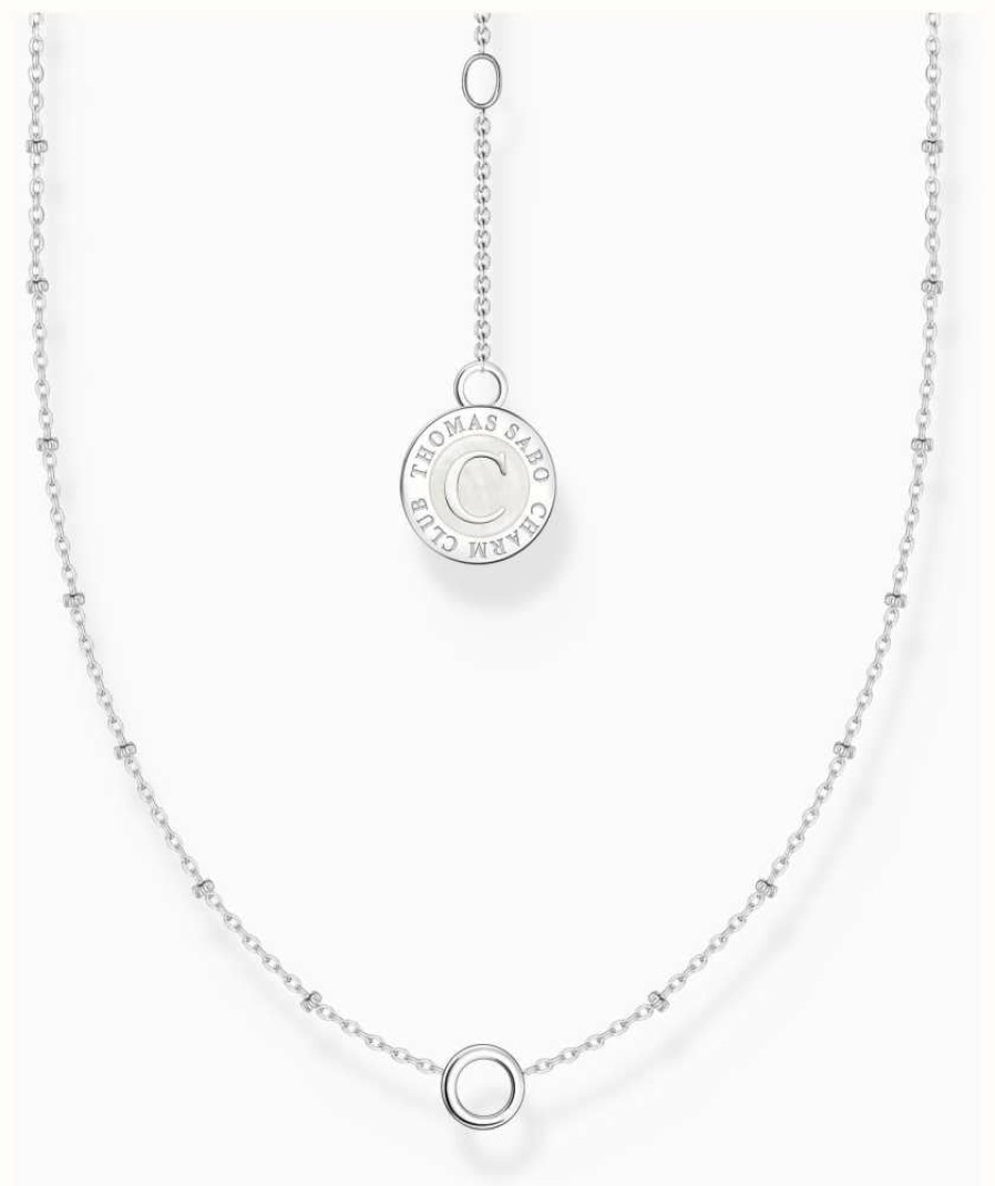 Jewelry Thomas Sabo Jewellery | Thomas Sabo Member Charm Necklace With Round Pendant And Little Balls Silver