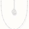 Jewelry Thomas Sabo Jewellery | Thomas Sabo Ladies Silver Round Pendant And Small Balls Members Charm Necklace