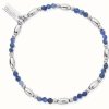 Jewelry ChloBo Jewellery | Chlobo Sterling Silver Blue Beads Balance Sodalite Bracelet