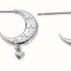 Jewelry ChloBo Jewellery | Chlobo Love By The Moon Sterling Silver Huggie Hoop Earrings