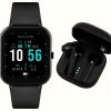 Men'S Reflex Active | Reflex Active Series 17 Multi-Function Smartwatch + Wireless Earbud Set (39Mm) Digital Dial / Black Silicone