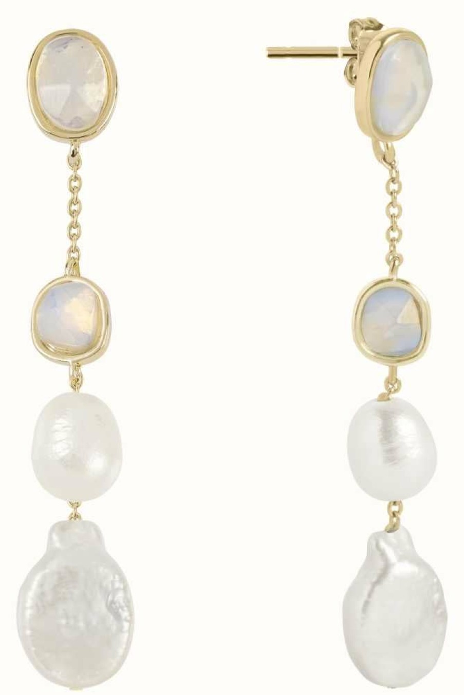 Jewelry Radley Jewellery | Radley Jewellery Princess Road Gold Plated Pearl Drop Earrings