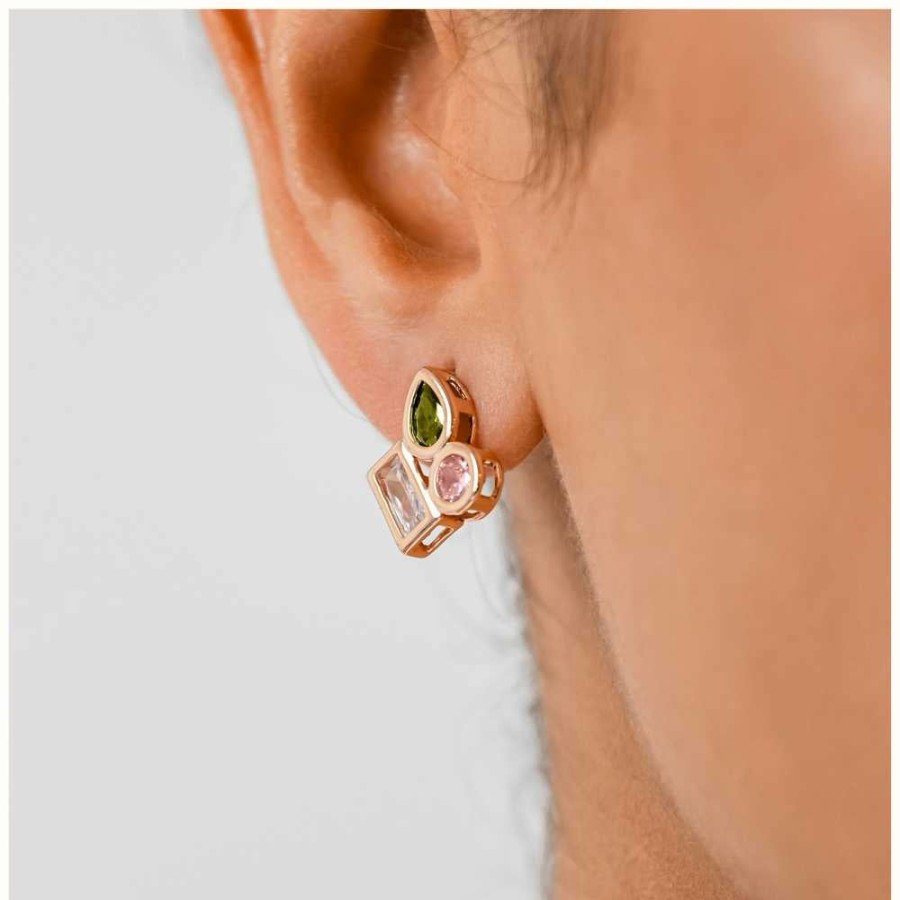 Jewelry Radley Jewellery | Radley Jewellery Tulip Street Rose Gold Plated Crystal Set Stud Earrings