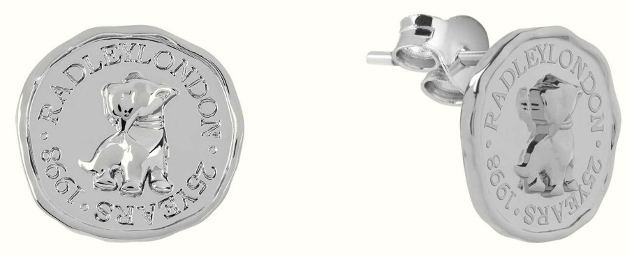 Jewelry Radley Jewellery | Radley Jewellery Signature Penny Silver Plated Stud Earrings