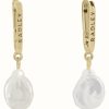 Jewelry Radley Jewellery | Radley Jewellery Princess Street Gold Plated Freshwater Pearl Hoop Earrings