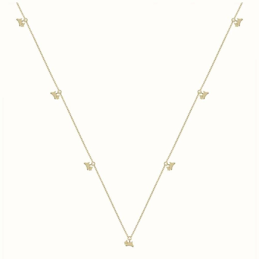 Jewelry Radley Jewellery | Radley Jewellery Gold Plated Jumping Dog Shepherdess Walk Necklace