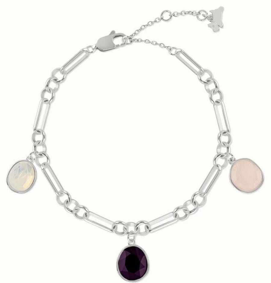 Jewelry Radley Jewellery | Radley Jewellery Silver Plated Tulip Street Stone Charm Bracelet