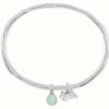 Jewelry Radley Jewellery | Radley Jewellery Silver Plated Sloane Street Aquamarine Jumping Dog Bangle