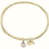 Jewelry Radley Jewellery | Radley Jewellery Gold Plated Sloane Street Moon Stone Jumping Dog Bangle