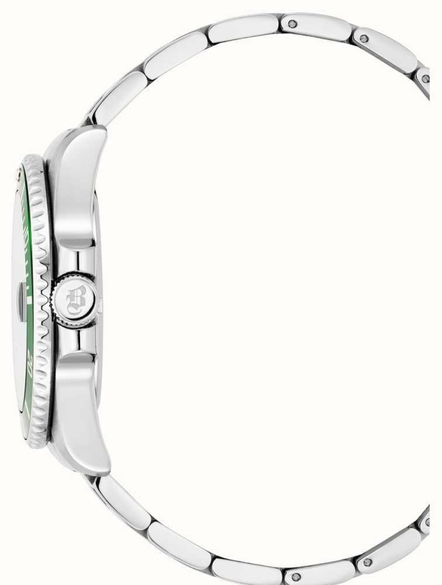 Men'S Jacques Du Manoir | Jacques Du Manoir Pro Scuba (40.5Mm) Green Dial / Stainless Steel Bracelet