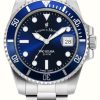 Men'S Jacques Du Manoir | Jacques Du Manoir Pro Scuba (43Mm) Blue Dial / Stainless Steel Bracelet