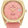 Women'S Jacques Du Manoir | Jacques Du Manoir Inspiration Rainbow (36Mm) Pink Dial / Pink Leather Strap