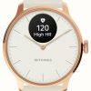 Jewelry Withings | Withings Scanwatch Light - Hybrid Smartwatch (37Mm) White Dial + Rose Gold / White Premium Sport Band