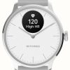 Women'S Withings | Withings Scanwatch Light - Hybrid Smartwatch (37Mm) White Dial / Grey Premium Sport Band