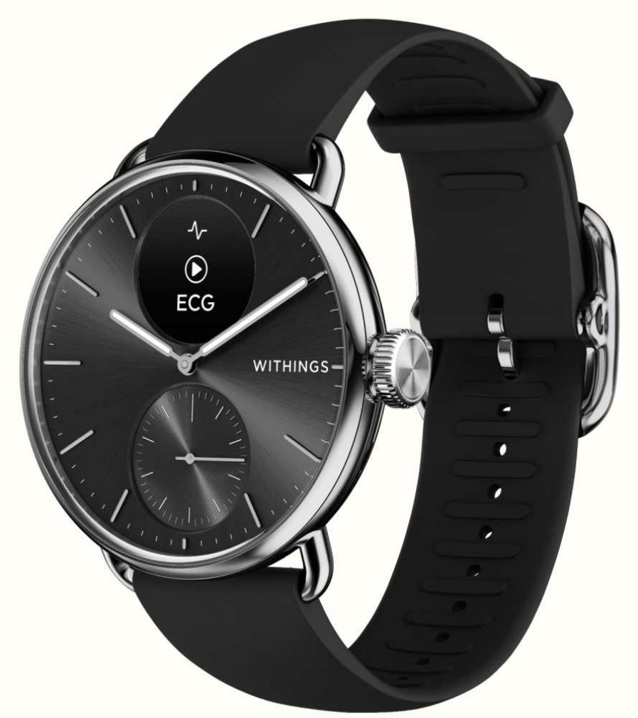 Women'S Withings | Withings Scanwatch 2 - Hybrid Smartwatch With Ecg (38Mm) Black Hybrid Dial / Black Silicone