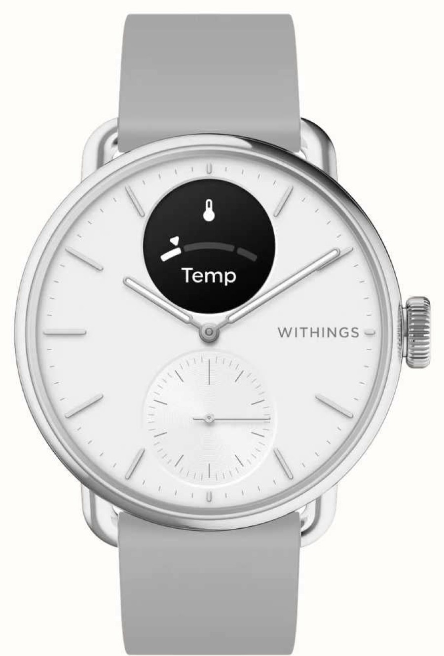 Women'S Withings | Withings Scanwatch 2 - Hybrid Smartwatch With Ecg (38Mm) White Hybrid Dial / Grey Silicone