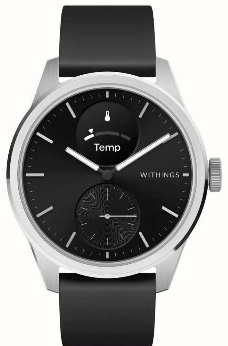 Men'S Withings | Withings Scanwatch 2 - Hybrid Smartwatch With Ecg (42Mm) Black Hybrid Dial / Black Silicone