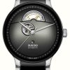 Men'S RADO | Rado Centrix Automatic Open Heart (39.5Mm) Black Dial / Black High-Tech Ceramic & Stainless Steel