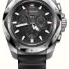 Men'S Victorinox | Victorinox I.N.O.X. Chrono (43Mm) Black Dial / Black Rubber Strap