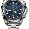 Men'S Victorinox | Victorinox I.N.O.X. Chrono (43Mm) Blue Dial / Stainless Steel Bracelet