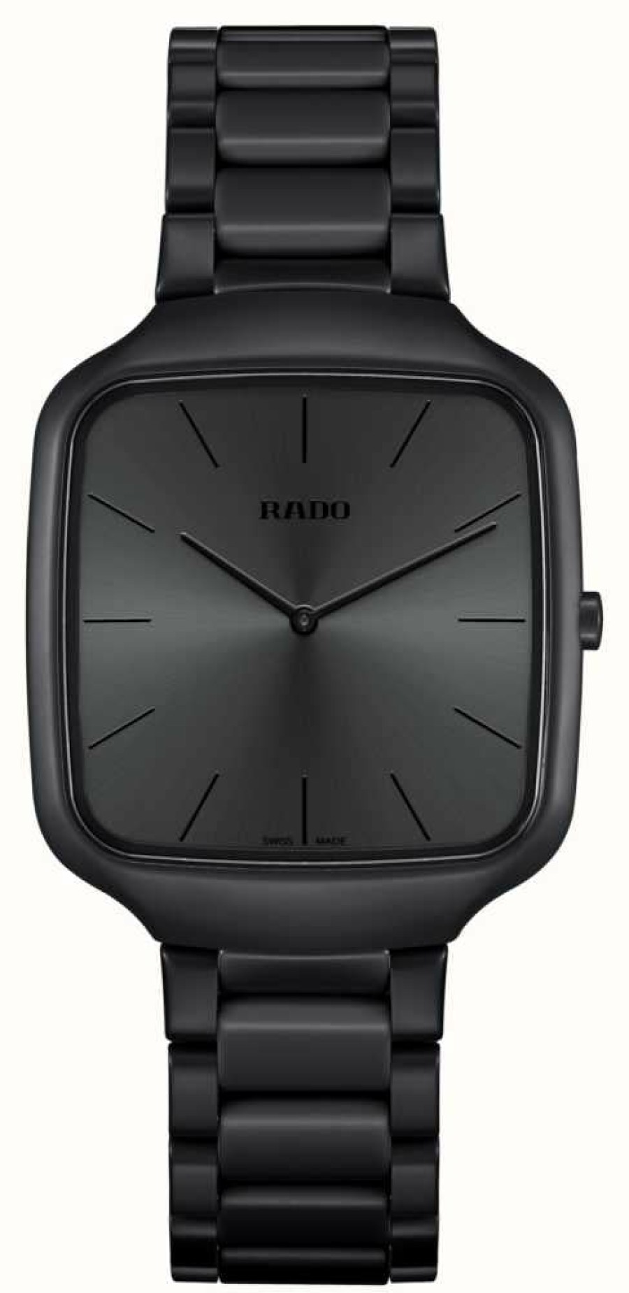 Men'S RADO | Rado True Square Thinline X Les Couleurs Le Corbusier (37Mm) Ivory Black Dial / Monobloc Bracelet