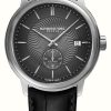 Men'S Raymond Weil | Raymond Weil Men'S Maestro (40Mm) Grey Dial / Black Leather Strap