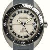 Men'S Bulova | Bulova Oceanographer Automatic Devil Diver Gmt (41Mm) Luminescent White Dial / Grey Silicone