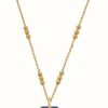 Jewelry ChloBo Jewellery | Chlobo Triple Bobble Gold Plated Sodalite Star Necklace