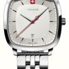 Men'S Wenger | Wenger Men'S Vintage Classic (37Mm) Silver Dial / Stainless Steel Bracelet