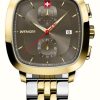 Men'S Wenger | Wenger Men'S Vintage Classic Chrono (40Mm) Brown Dial / Two-Tone Stainless Steel Bracelet