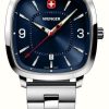 Men'S Wenger | Wenger Men'S Vintage Sport (37Mm) Blue Dial / Stainless Steel Bracelet