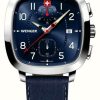 Men'S Wenger | Wenger Men'S Vintage Sport Chrono (40Mm) Blue Dial / Blue Smartcycle Strap